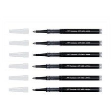 [BK-LP07-33-6] TOMBOW Lot de 6 Recharges Mine pour Roller Pointe Large Noir