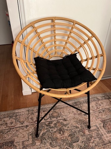 Fauteuil corbeille rotin - corbeille, en