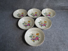 6 coupelles à motif floral,faïencerie ceranord saint amand