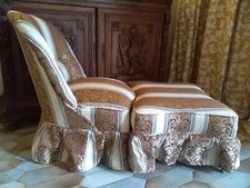 Méridienne modulable en chaise avec pouf