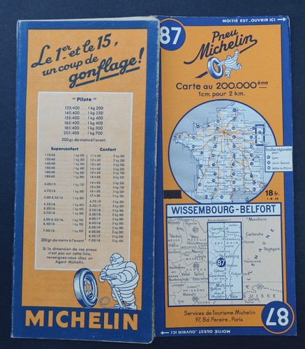 Carte michelin 87 - carte,