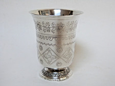 timbale en argent massif fin XVIIIeme Empire poinçon 1er coq joli modèle