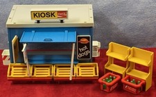 Playmobil geobra, vintage kiosque glaces fruits & légumes hot dogs 1974 - 