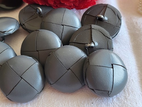 Trio gros boutons vintage gris - vintage,