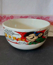 Gros Bol Gaston Lagaffe Céramique Vintage - By Fanquin Marsu  1994, BD, 16 cm 