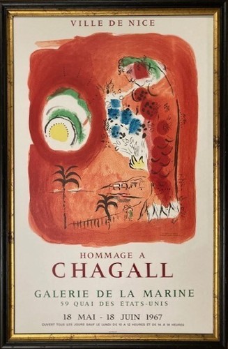 Marc chagall sirène - la, rouge