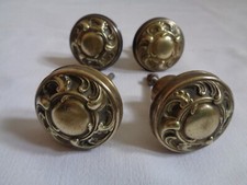 4 BOUTONS POIGNEE DE TIROIR COMMODE MEUBLE LAITON OU BRONZE  D : 3,3 CM