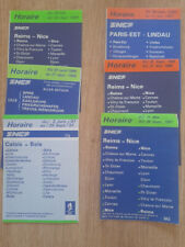 Horaires SNCF. 6 Dépliants années 80/90.