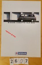 NISSAN VANETTE SLX BUS Prospectus Allemand 10 pages 6/1988