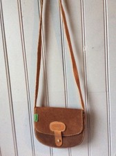 Sac bandoulière vintage TANN'S neuf daim roux (L/GO)*