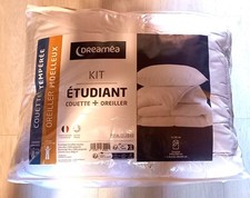 Kit neuf couette tempérée 140x200 + oreiller 60x60 - DREAMEA