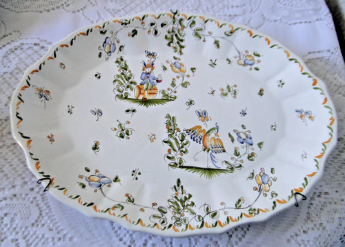 Grand plat oval faience - oval, de