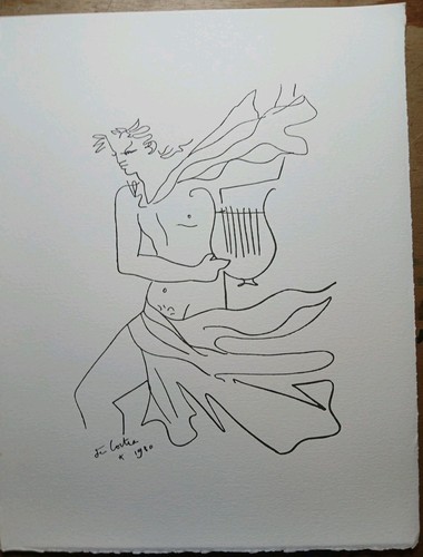 Jean cocteau lithographie - jean,