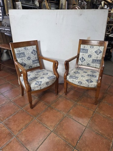 Paire fauteuils époque - paire,