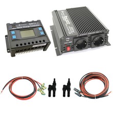 Set Solaire 20A 1000 W Inverseur Régulateur De Charge Prise Câble 12V PV