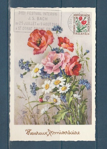 Frd carte fleur - carte, 15c