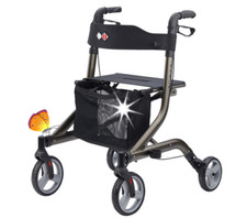 Rollator Léger Capero Pliable, Sac Support De Déambulateur Sangle Dossier