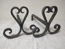 Accessoires de Cheminée anciens Chenets  41 x 26 cm par 23 cm de haut