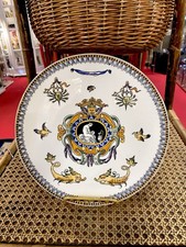 Plat rond faience gien