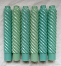 6 "bougies" en verre opalin pour lustre - dernier tiers XIXème siècle