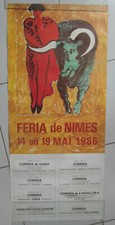 Affiche Féria de NÎMES - Mai 1986 - Beaux cartels de Corrida - Matadors célèbres