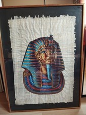 Véritable Papyrus Toutânkhamon encadré  (très grand format de 1987)