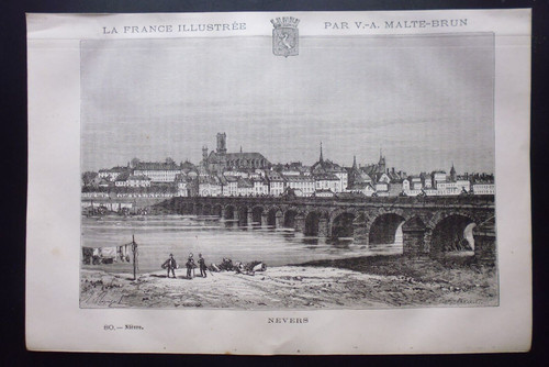 Gravure 1883 la france - :,