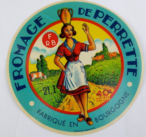 Etiquette ancienne fromage - etiquette,