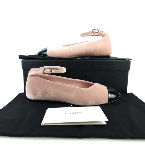 Chanel ballerines velours - en,