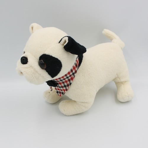 Peluche chien blanc - , noir