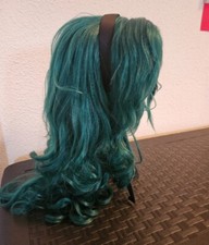 Perruque Cosplay Sailor Moon Neptune Kaiou Michiru Perruque Vert Longues Bouc...