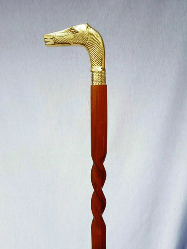 Ancienne canne pied bois - à,