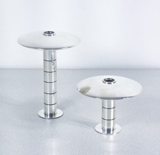 ⚜️ Paire De Chandeliers Design Lino Sabattini Porte-Chandelle Plaqué Argent