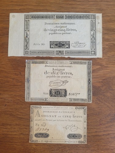 France lot assignats - 3, de
