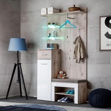 Ensemble Dressing "Gustavo VII" 200cm Naturel & Blanc