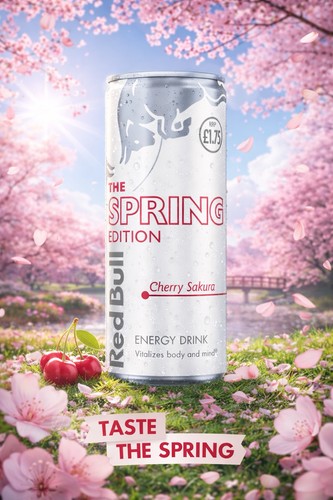 Red bull cerise sakura - bull,