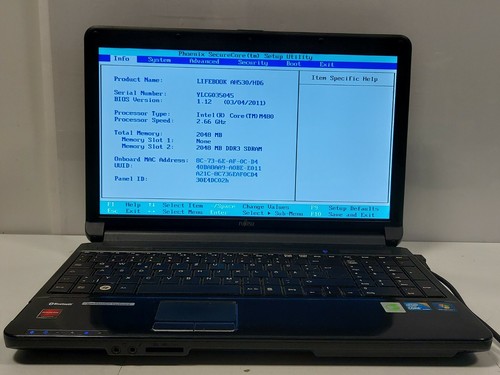 Fujitsu lifebook ah530 - fujitsu,