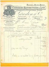 VILLEURBANNE (69) USINE FONDERIE / CHAUFFERETTES BOUILLOTTES "GIRODON" en 1905