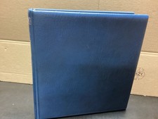 Reliure à anneaux Lindner (18 anneaux) utilisée 1 fois vide bleu