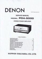 Service Manuel D'Instructions pour Denon POA-5000