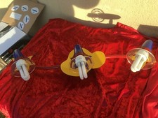 Barre de 3 spots lampe suspension etoile avec ses lampes