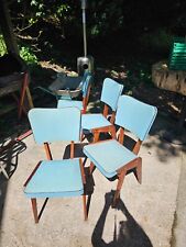 4 chaises vintage bleu claire