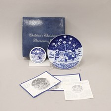 Assiette Royal Copenhagen Noël Enfants Porcelaine Bleue 2001