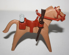 PLAYMOBIL 3811 CHEVAL BEIGE SELLE COUVERTURE SOLDAT NORDISTE CAVALERIE  WESTERN