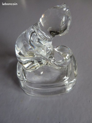 Figurine cristal arques chat - cristal,
