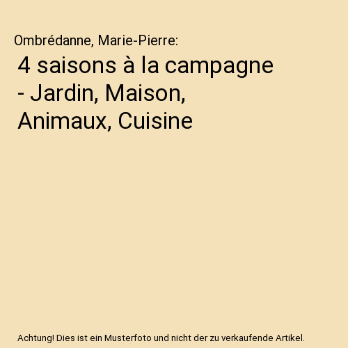 Saisons campagne - 4, à