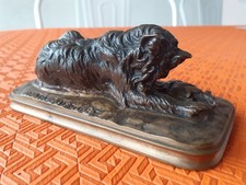 Ancien bronze chien - bronze, au