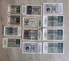 Lot de 12 billets Allemagne