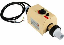 Réchauffeur Electrique 48mm  Chauffe-Eau Pour Piscine Spa 3kw +Thermostat 