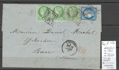 France lettre limoges pour - france,